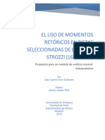 El Uso de Momentos Retóricos en Piezas Seleccionadas de Barbara Strozzi (1619-1677) - Propuesta para Un Modelo de Análisis Musical-Interpretativo