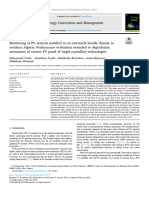 Monitoring of PV Systems Panel Single Crystalline