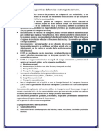 Concesiones y Permisos Del Servicio de Transporte Terrestre