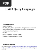 Unit 3 Query Languages