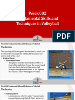 Week 002 Fundamental Skills and Techniques in Volleyball