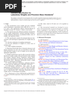 Laboratory Weights and Precision Mass Standards: Standard Specification For