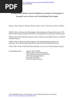 The Importance of Quality Control in Validating Concentrations of Contaminants of Emerging Concern in Source and Treated Drinking Water Samples