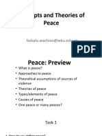 Concepts and Theories of Peace