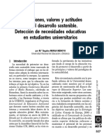 Percepciones, Valores y Actitudes Ante El Desarrollo Sostenible. Detección de Necesidades Educativas en Estudiantes Universitarios