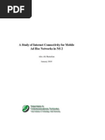 A Study of Internet Connectivity For Mobile Ad Hoc Networks in NS 2