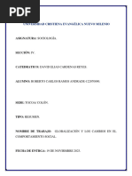 122070090-22-Resumén-Globalización y Los Cambios en El Comportamiento social-Sociología-Ramos-Carlos