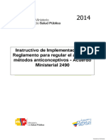 Instructivo de Implementacion Del Acuerdo Ministerial 2490 Aprobado