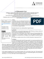 Presentation of A Case of Mesenteric Cyst