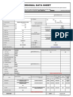 CS Form No. 212 Personal Data Sheet Revised