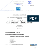 La Modélisation Hydrologique Au Niveau Du Bassin d'AGUENZA, Par GR2M Et HEC-HMS - EN-NAGR Khalid