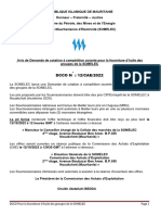 Avis de Demande de Cotation À Compétition Ouverte 06-CAE-2022 Pour La Fourniture D'huile Des Groupes de La SOMELEC.