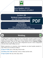 CE 211 Lecture 08 Welded Joints