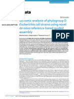 Genomic Analysis of Phylogroup D Assembly: Escherichia Coli Strains Using Novel De-Novo Reference-Based Guided