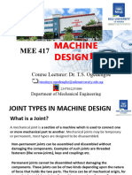 Module 3 - Joint Types in Machine Design