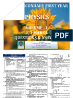 11 - Physics (Volume 1) - 2, 3 Mark Q & A - em