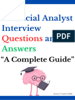 Financial Analyst Interview Questions and Answers