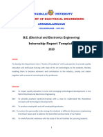 B.E (EEE) Internship Report TEmplate