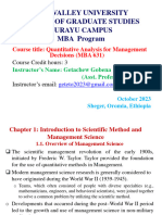 Chapter 1 - Quantitative Mangement Approach