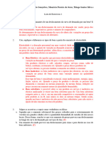 Lista de Exercícios Fundamentos de Economia - ATUALIZADA