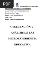 Monografía de Yamila Echevarria Observaciones de La Practica Educativa