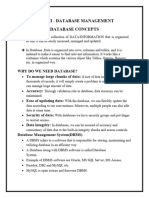 Unit III - Database Management 20-21-1