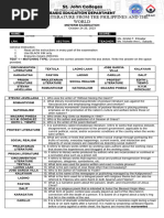 21ST Lit Midterm Exam Answer Key