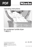 Miele Clothes Dryer T 8822 C Operating Instructions