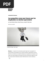 HBR - Articulo - Las Pequeñas Cosas Que Hacen Que Los Empleados Se Sientan Apreciados