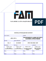 Procedimiento Cambio de Porta Guardera Apron Feeder (Pof-Cmz-Mec-1019)