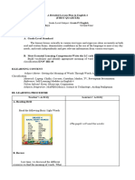 COT 1 A Detailed Lesson Plan in ENGLISH 4