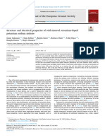 Structure and Electrical Properties of Cold-Sintered Strontium-Doped