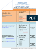 MDAS 22-24 Horaire COURS SALLES Semestre 1 Arts P23 VF 18.11.22