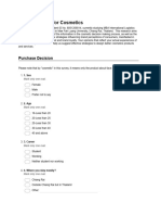 CosmeticsQuestionnaires GoogleForms