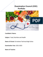 CXC Foods Portfolio Sample