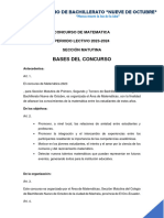 Bases de Concurso de Matematicas 2023 - 2024 Nueve de Octubre Actualizado