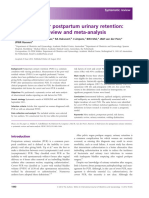 Risk Factors For Postpartum Urinary Retention: A Systematic Review and Meta-Analysis