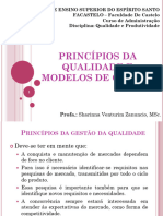 Princípios Da Qualidade e Modelos de Gestão