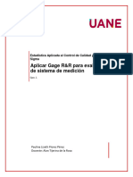 Aplicar Gage R&R para Evaluación de Sistema de Medición