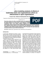 Structural Equation Modeling Analysis of