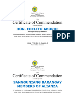 Certificate of Commendation