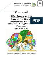 GenMath 11 - Q1 - Module 2 Representing Real Life Situations Using Piecewise Functions