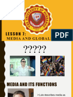 Lesson 7. Media and Globalization