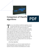 Comparison of Classification Algorithms