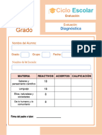 Evaluacion Diagnostica 1grado 2023 2024