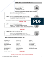 Pronoms Relatifs Simples Exercices