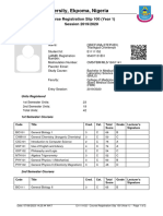 Course Registration Slip