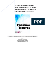 Evaluating Teacher-Student Interaction and Student Learning Engagement in The New Normal: A Convergent-Parallel Design