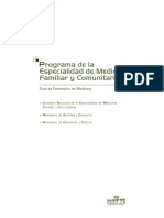 Programa-Especialidad Medicina Familiar y Comunitaria España