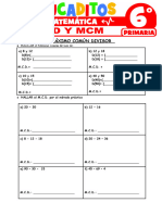 MCD y MCM para Sexto Grado de Primaria